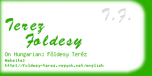 terez foldesy business card