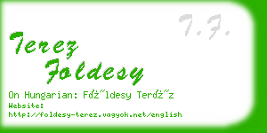 terez foldesy business card